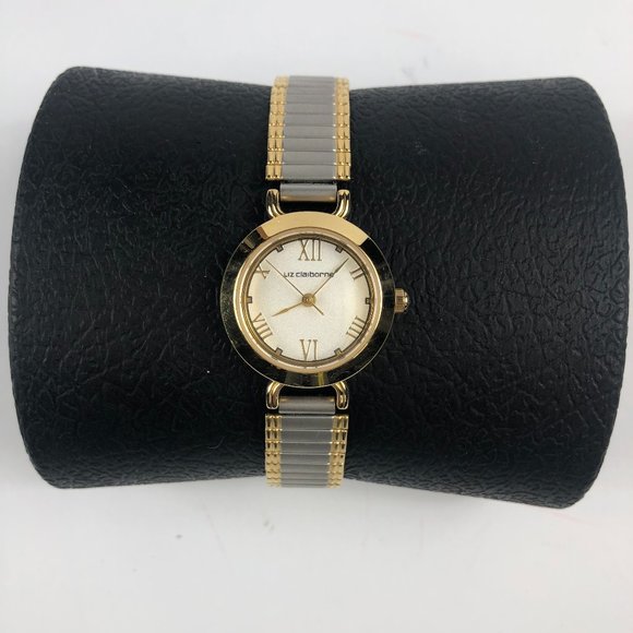 Liz Claiborne Accessories - NEW - Liz Clairborne Two Tone Stretchy Flex Band Watch Minimalist Quiet Luxury
